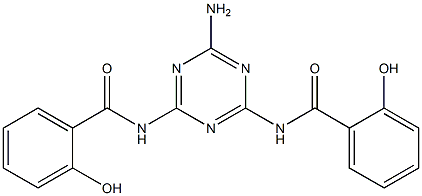 N,N'-(6-Amino-1,3,5-triazine-2,4-diyl)bis(2-hydroxybenzamide) Struktur