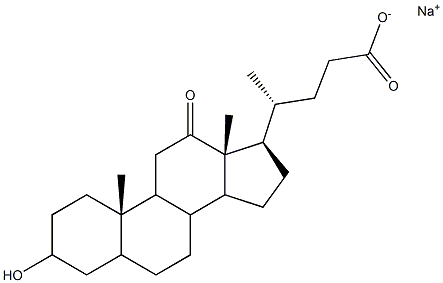 3-Hydroxy-12-oxocholan-24-oic acid sodium salt Struktur