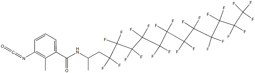 3-Isocyanato-2-methyl-N-[2-(pentacosafluorododecyl)-1-methylethyl]benzamide Struktur