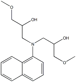 N,N-Bis(2-hydroxy-3-methoxypropyl)-1-naphtylamine Struktur