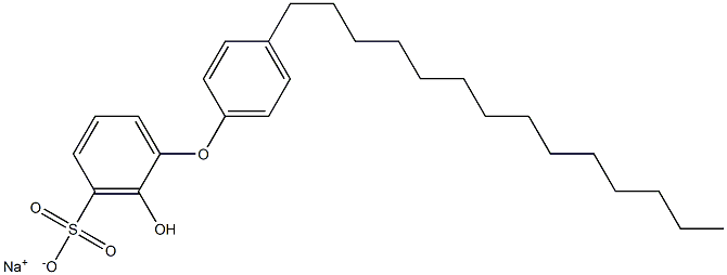 2-Hydroxy-4'-tetradecyl[oxybisbenzene]-3-sulfonic acid sodium salt Struktur