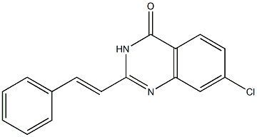 2-[(E)-2-Phenylethenyl]-7-chloroquinazolin-4(3H)-one Struktur