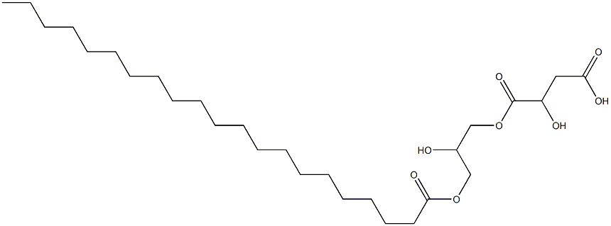 2-Hydroxybutanedioic acid hydrogen 1-[2-hydroxy-3-(henicosanoyloxy)propyl] ester Struktur