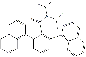 N,N-Diisopropyl-2,6-di(1-naphtyl)benzamide Struktur