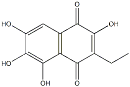 3-Ethyl-2,5,6,7-tetrahydroxy-1,4-naphthoquinone Struktur