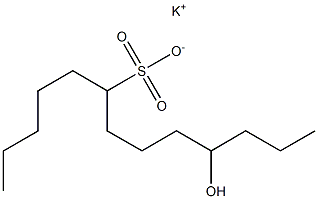 10-Hydroxytridecane-6-sulfonic acid potassium salt Struktur