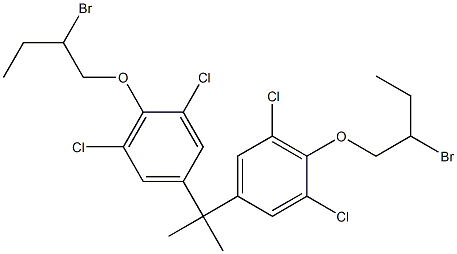 1,1'-[Isopropylidenebis(2,6-dichloro-4,1-phenyleneoxy)]bis(2-bromobutane) Struktur