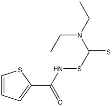 N-[(Diethylamino)(thiocarbonyl)thio]-2-thiophenecarboxamide Struktur