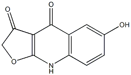 6-Hydroxyfuro[2,3-b]quinoline-3,4(2H,9H)-dione Struktur