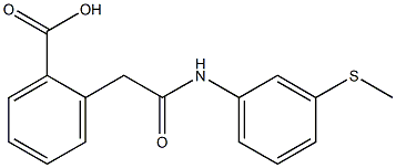 2-[2-[3-(Methylthio)anilino]-2-oxoethyl]benzoic acid Struktur