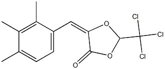 (5E)-2-(Trichloromethyl)-5-(2,3,4-trimethylbenzylidene)-1,3-dioxolan-4-one Struktur