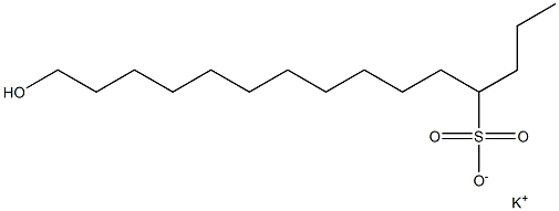 15-Hydroxypentadecane-4-sulfonic acid potassium salt Struktur