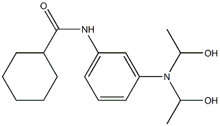 N-(Cyclohexylcarbonyl)-3-[bis(1-hydroxyethyl)amino]aniline Struktur