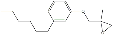 3-Hexylphenyl 2-methylglycidyl ether Struktur