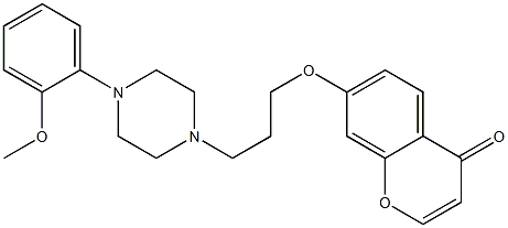 7-[3-[4-(2-Methoxyphenyl)-1-piperazinyl]propyloxy]-4H-1-benzopyran-4-one Struktur