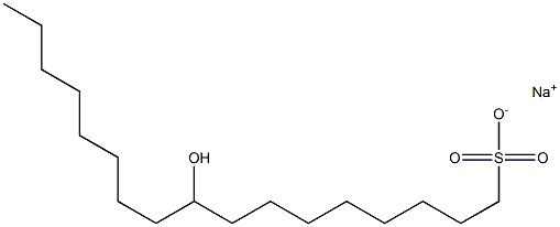 9-Hydroxyheptadecane-1-sulfonic acid sodium salt Struktur