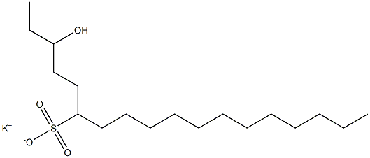 3-Hydroxyoctadecane-6-sulfonic acid potassium salt Struktur