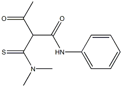 2-(Dimethylaminothiocarbonyl)-3-oxo-N-phenylbutyramide Struktur