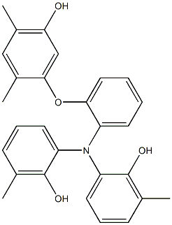 N,N-Bis(2-hydroxy-3-methylphenyl)-2-(5-hydroxy-2,4-dimethylphenoxy)benzenamine Struktur