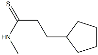 3-Cyclopentyl-N-methylpropanethioamide Struktur