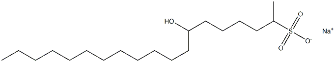 7-Hydroxynonadecane-2-sulfonic acid sodium salt Struktur