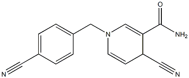 1-(4-Cyanobenzyl)-4-cyano-1,4-dihydro-3-pyridinecarboxamide Struktur