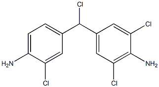 (4-Amino-3-chlorophenyl)(4-amino-3,5-dichlorophenyl)chloromethane Struktur