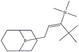 9-[(E)-3-(Trimethylsilyl)-4,4-dimethyl-2-pentenyl]-9-borabicyclo[3.3.1]nonane Struktur