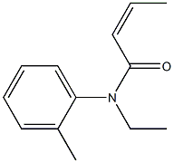 (Z)-N-Ethyl-N-(2-methylphenyl)-2-butenamide Struktur