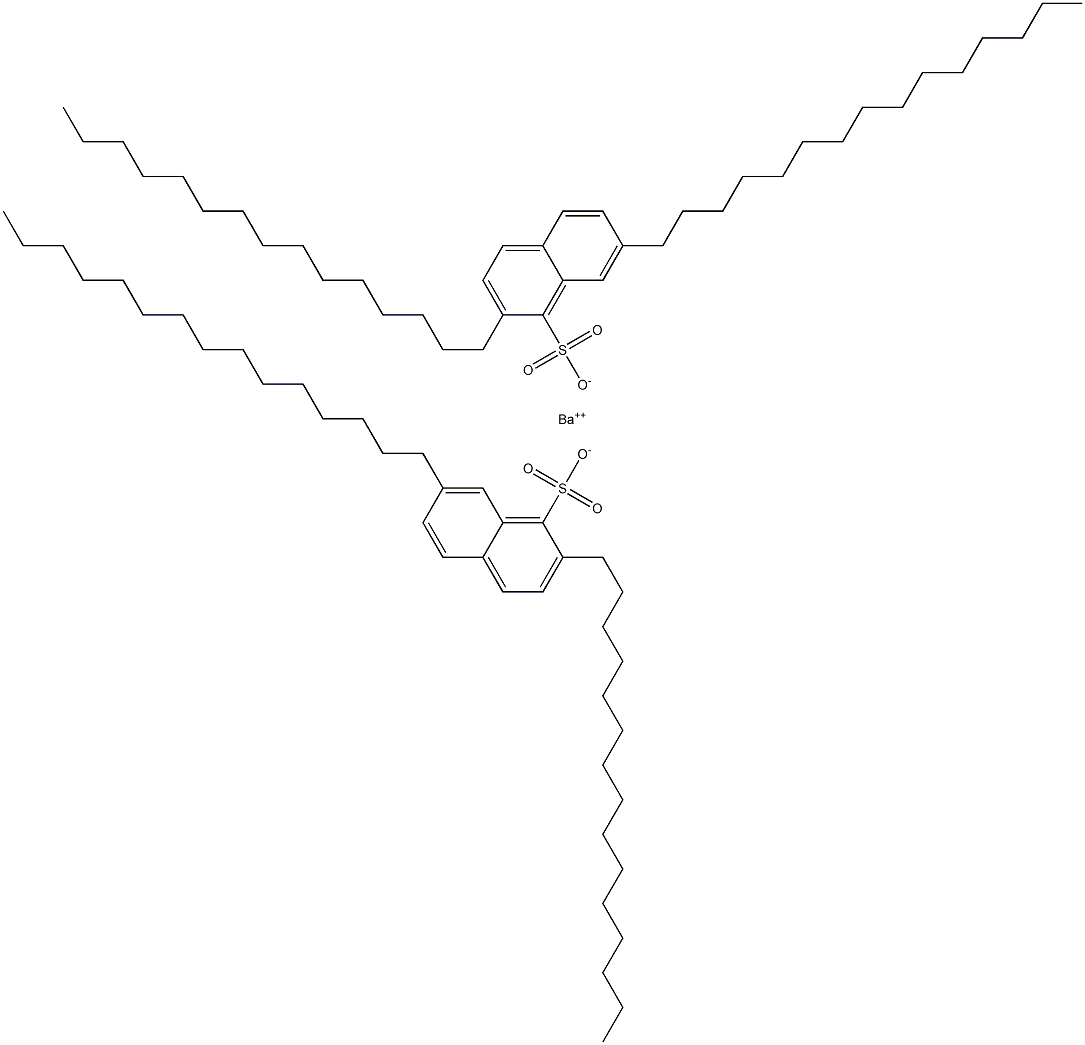 Bis(2,7-dipentadecyl-1-naphthalenesulfonic acid)barium salt Struktur