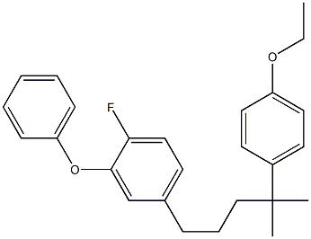 1-[4-(4-Ethoxyphenyl)-4-methylpentyl]-4-fluoro-3-phenoxybenzene Struktur