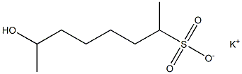 7-Hydroxyoctane-2-sulfonic acid potassium salt Struktur