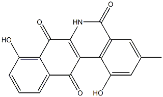 1,8-Dihydroxy-3-methylbenzo[b]phenanthridine-5,7,12(6H)-trione Struktur