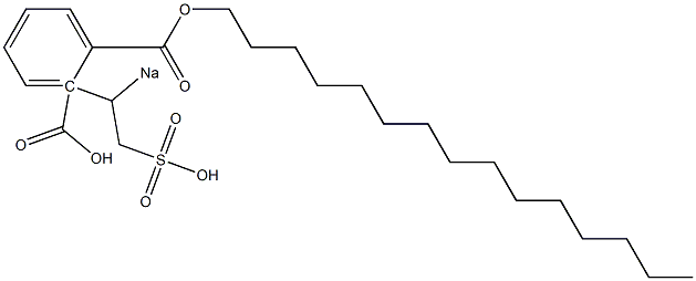 Phthalic acid 1-pentadecyl 2-(1-sodiosulfoethyl) ester Struktur