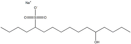 12-Hydroxyhexadecane-5-sulfonic acid sodium salt Struktur