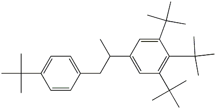 2-(3,4,5-Tri-tert-butylphenyl)-1-(4-tert-butylphenyl)propane Struktur