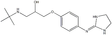 1-[4-[(Imidazolidin-2-ylidene)amino]phenoxy]-3-(tert-butylamino)-2-propanol Struktur