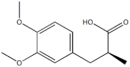 [S,(+)]-3-(3,4-Dimethoxyphenyl)-2-methylpropionic acid Struktur