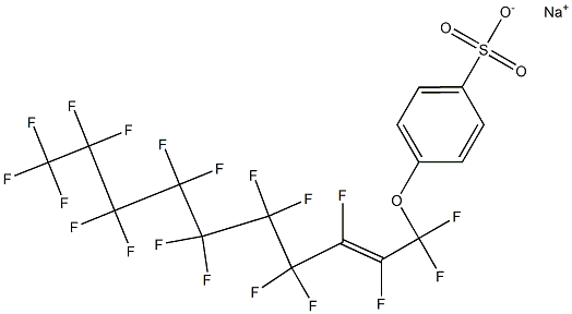 p-(Nonadecafluoro-2-decenyloxy)benzenesulfonic acid sodium salt Struktur