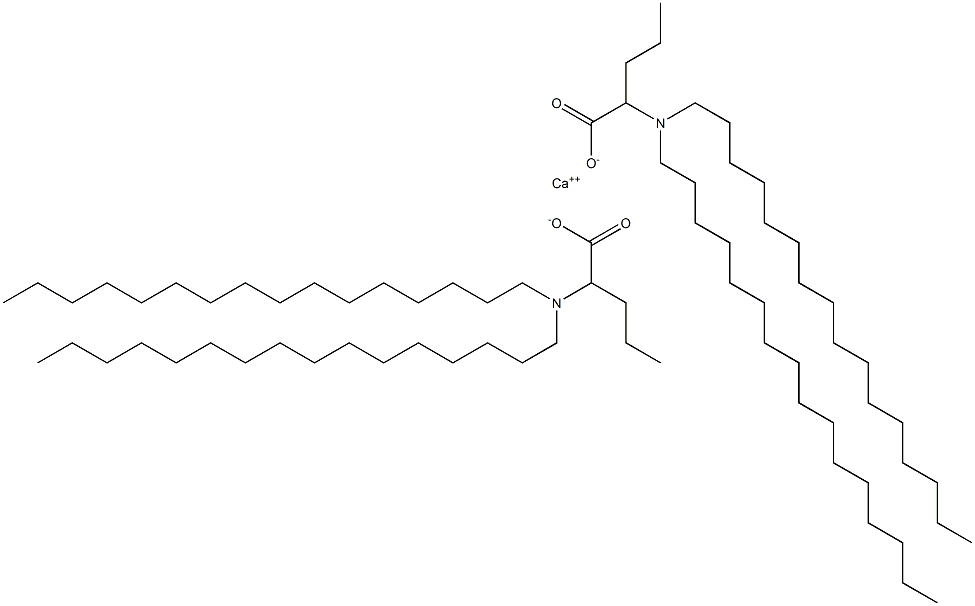 Bis[2-(dihexadecylamino)valeric acid]calcium salt Struktur