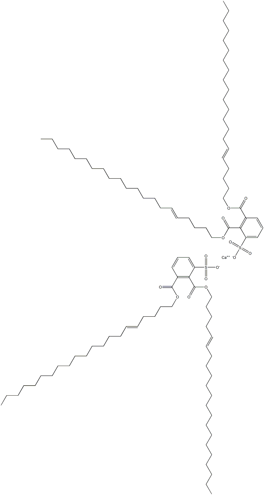 Bis[2,3-di(5-henicosenyloxycarbonyl)benzenesulfonic acid]calcium salt Struktur