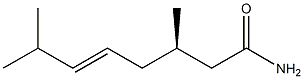 [R,(+)]-3,7-Dimethyl-5-octenamide Struktur