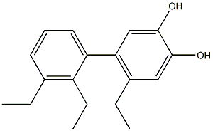 4-Ethyl-5-(2,3-diethylphenyl)benzene-1,2-diol Struktur