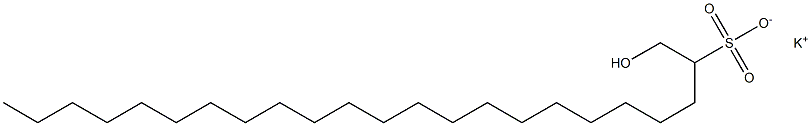 1-Hydroxytricosane-2-sulfonic acid potassium salt Struktur