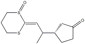 2-[(S)-2-(3-Oxocyclopentyl)propylidene]-1,3-dithiane 1-oxide Struktur