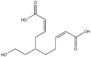 Bisisocrotonic acid 1-(2-hydroxyethyl)-1,2-ethanediyl ester Struktur