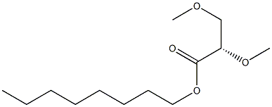 [S,(-)]-2,3-Dimethoxypropionic acid octyl ester Struktur