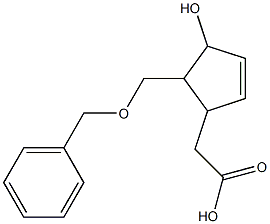 2-Benzyloxymethyl-3-hydroxy-4-cyclopentene-1-acetic acid Struktur