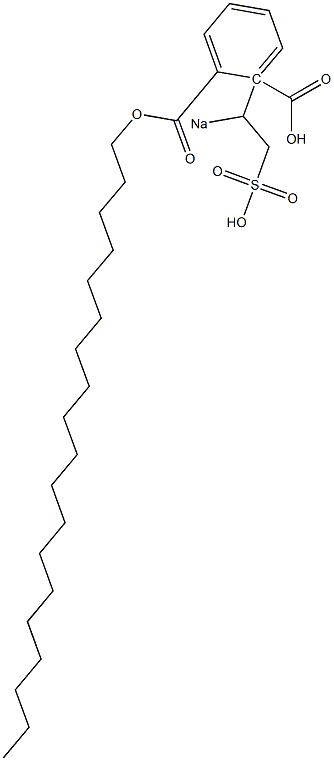 Phthalic acid 1-nonadecyl 2-(1-sodiosulfoethyl) ester Struktur