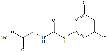 [3-(3,5-Dichlorophenyl)ureido]acetic acid sodium salt Struktur